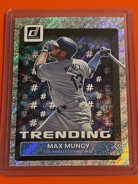 Max Muncy [Rapture] #T-12 2022 Panini Donruss Trending Baseball Trading Card
